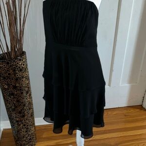 White  House Black market .Elegant Black Strapless Dress